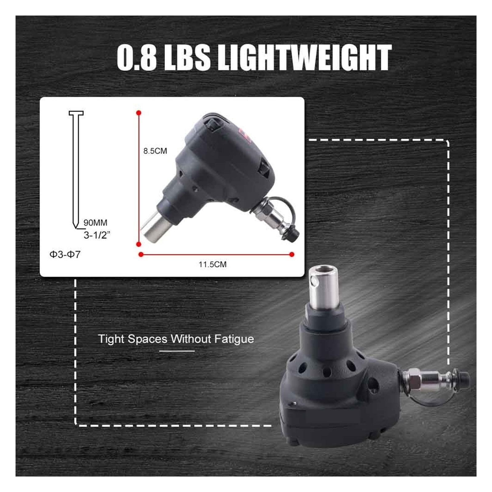 Air Palm Nailer, Pneumatic Mini Palm Nailer, Palm Hammer Ergonomic Lightweight Impact Nails For Wood Working Nail Gun ,Easy to Use