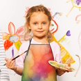 thumbnail image 2 of Colorful Tie Dye Ink Splash Pattern Kids Aprons for Girls and Boys,Adjustable Neck Strap Toddler Aprons for Kids Cooking Baking, 2 of 6