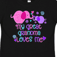 thumbnail image 4 of Inktastic My Great Grandma Loves Me- Cute Elephants Boys or Girls Toddler T-Shirt, 4 of 5