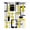 Yellow, variant on Curtains 63 Inch Length 2 Panels, Red Black Geometric Grommets Window Treatment Curtain, Farmhouse Minimalist Abstract Art Thermal Curtains Drapes for Living Room/Bathroom