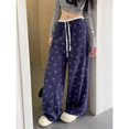 thumbnail image 1 of Pantalones casuales de Hello Kittys grises para mujer, pantalones holgados de cintura baja, rectos, con pierna ancha, pantalones de ocio, pantalones deportivos para niñas, 1 of 5