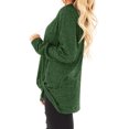 thumbnail image 4 of JINMGG Womens Plus Size T-Shirts,Women Fashion Loose Long Sleeve O-Neck Casual Solid T-Shirt Blouse Tops Green L, 4 of 9