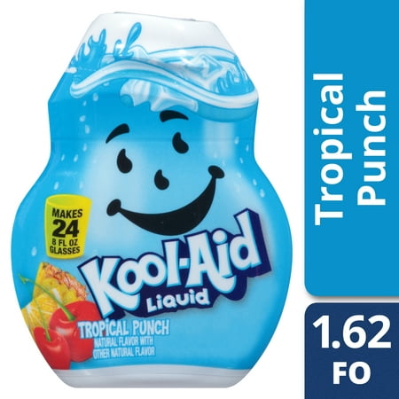 (12 Pack) Kool-Aid Tropical Punch Liquid Drink Mix, 1.62 fl oz (Best Way To Make Kool Aid)