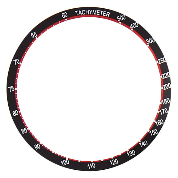 BEZEL INSERT FOR SEIKO WATCH 6138 0011, 6138-0010 UFO CHRONOGRAPH BLACK/RED
