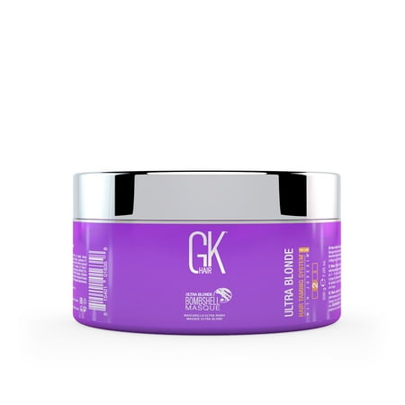 Global Keratin Ultra Blonde Bombshell Masque (200g/7.5oz ) Semi-Permanent Long Lasting Hair Toning Color Pigments Moisturizing Styling and Coloring Mask for All Hair Types Unisex - By GKhair