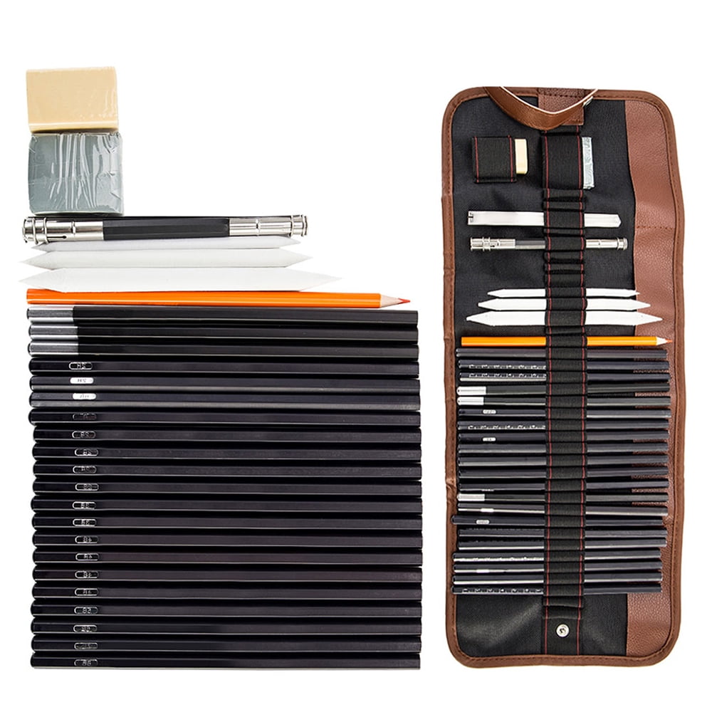 Willstar 30pcs Sketch Charcoal Pencil Eraser Set Art Craft with Pouch