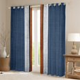 thumbnail image 2 of Manfei Blue Abstract Ombre Black Out Curtains, Retro Geometric Stripes Curtains Pack of 2 (42x63 Each), Child Kid Adult Bedroom Curtains, Curtains and Drapes Room Decor, 2 of 6