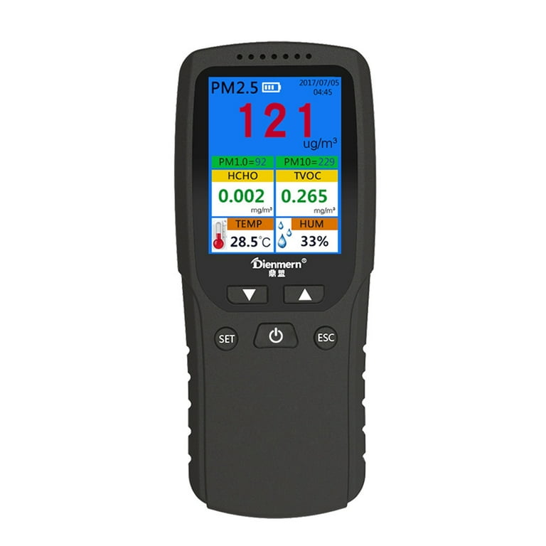 NEW Dienmern Air Quality Monitor - TVOC, PM2.5, HCHO Formaldehyde, Temp /  Humid