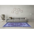 thumbnail image 3 of Ahgly Company Indoor Square Persian Blue Traditional Area Rugs, 8' Square, 3 of 4