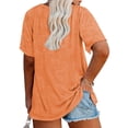thumbnail image 2 of Langwyqu Womens Plus Size T Shirts Short Sleeve Loose Summer Casual Tops, 2 of 5