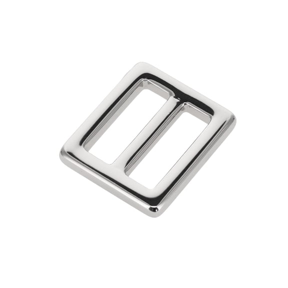 B7102 Nickel Plate, Square Double Loop, Solid Brass-LL