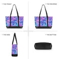 thumbnail image 6 of FORMRS Canvas Laptop Tote Bag for Women with 15.6" Computer Compartments Shoulder Handbag, Purple Starfish Pattern, 6 of 7