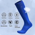 thumbnail image 2 of Blue Football Socks for Boys Girls, Long Soccer Socks Breathable Sports Socks Trainer Socks Running Socks Hockey Rugby Socks, 2 of 3