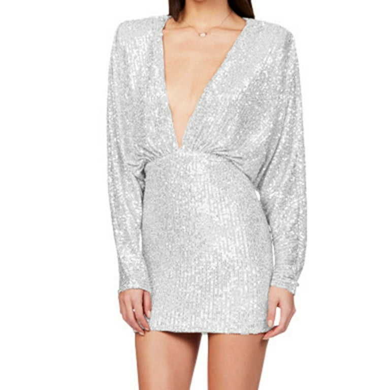silver glitter wrap dress Glitter