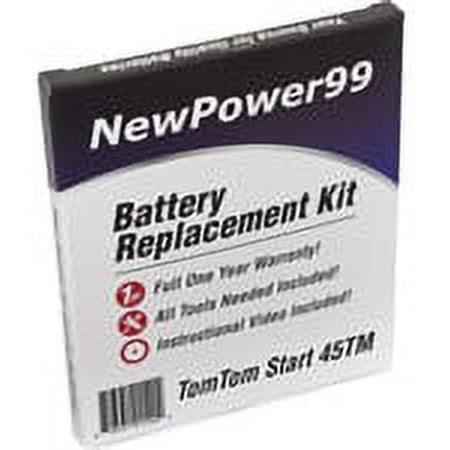 TomTom Start 45TM Battery Replacement Kit with Tools Video Instructions Extended Life Battery and Full One Year Warranty