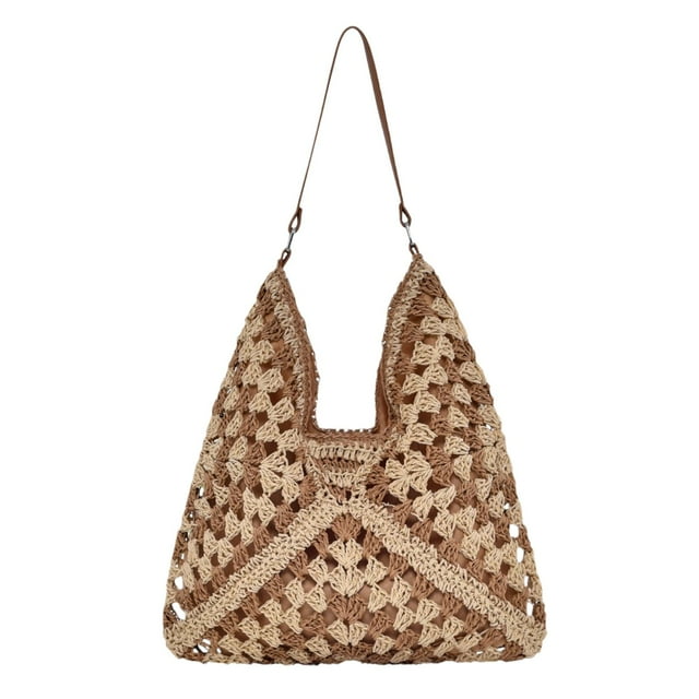 Bolso de hombro tejido jinwen Beige caqui