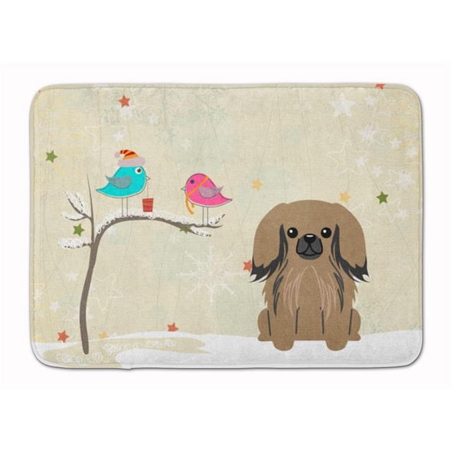 Christmas Presents Pekingnese Tan Machine Washable Memory Foam Mat