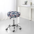 thumbnail image 7 of Kdxio Flowers Print Stool Covers Round,Stretch Round Bar Stool Covers Washable Bar Stool Cushion Slipcover for 12-15 Inch Chair, 7 of 7