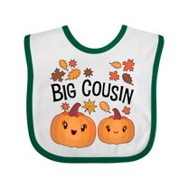 Inktastic Big Cousin Pumpkins with Fall Leaves Boys or Girls Baby Bib