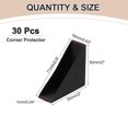 thumbnail image 2 of Uxcell 30Pcs Triangle Glass Corner Protector, 0.63 Inch Plastic Glass Table Corner Protector Transport Corner Guard for Glass, Ceramics, Wood, and Steel(Right Angle, Black), 2 of 6