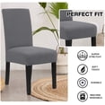thumbnail image 3 of Chair Covers for Dining Room Stretch Dining Chair Covers Chair Cushions for Dining Chairs Super Fit Dining Chair Protector Removable Washable Chair Covers Set of 4, Gray, 3 of 5