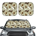 thumbnail image 2 of Windshield Sun Shade, Minimalist Cool Horse Saddle_A Foldable Car Sun Shade Windshield For Front, 2 Pieces, 2 of 4
