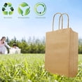 thumbnail image 2 of 25Pcs Paper Bags with Handle, Brown Paper Bags, Gift Bag, 21 x 15 x 8 cm, Kraft Paper Gift Bags with Handle, 2 of 7