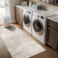 thumbnail image 5 of Washable 2x5 Kitchen Runner Rug: Abstract Water Resistant Sink Stove Entryway Rug Soft Living Room Bedroom Beside Carpet Thin Low Pile Non-slip Hallway Bathroom Laundry Floor Mat(2x5 Beige/cream), 5 of 8