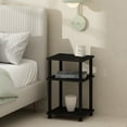 thumbnail image 2 of Furinno Just 3-Tier Turn-N-Tube Open Storage Nightstand, 1-Pack, Americano/Black, 2 of 7