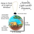 thumbnail image 2 of Ruth's Ethical Goods Elephant Mama + Baby Christmas Tree Ornament - Art Glass Light Catcher, 2 of 5