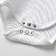 thumbnail image 4 of Newborn Baby Boy Clothes Long Sleeve Romper Solid Pants Outfits Set White 6-9 Months, 4 of 6