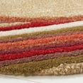 thumbnail image 3 of SAFAVIEH Martha Stewart Striped Border Wool Area Rug, Lead Gray, 4' x 4' Round, 3 of 8