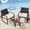 Beige, variant on Asofer 3 PCS Patio Furniture Set, Outdoor Rocking Wicker Chair with Cushion & Coffee Table, Balcony, Poolside, Gray
