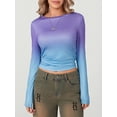 thumbnail image 3 of SUNSIOM T-Shirts Basiques Ajustés Décontractés pour Femmes Printemps Automne Manches Longues Col Rond Streetwear, 3 of 9