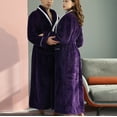 thumbnail image 4 of Funicet Plus Size Bathrobe For Women Bath Robes for Women Long Fleece Shawl Collar Plush Solid Bathrobe Regular and Plus Size Winter Bath Robe Christmas Gifts for Women, On Clearance, 4 of 8