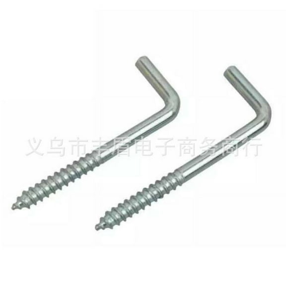 QIDITONG 20 Pcs Heavy Duty L Shape Screw Hooks For Hanging Jewelry And Mirrors Metal Screw Hooks For Wall Mounting Ideal For Indoor And Outdoor Use