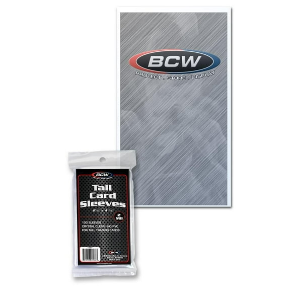 Pack of 100 1-TSLV BCW Tall Trading Card Sleeves