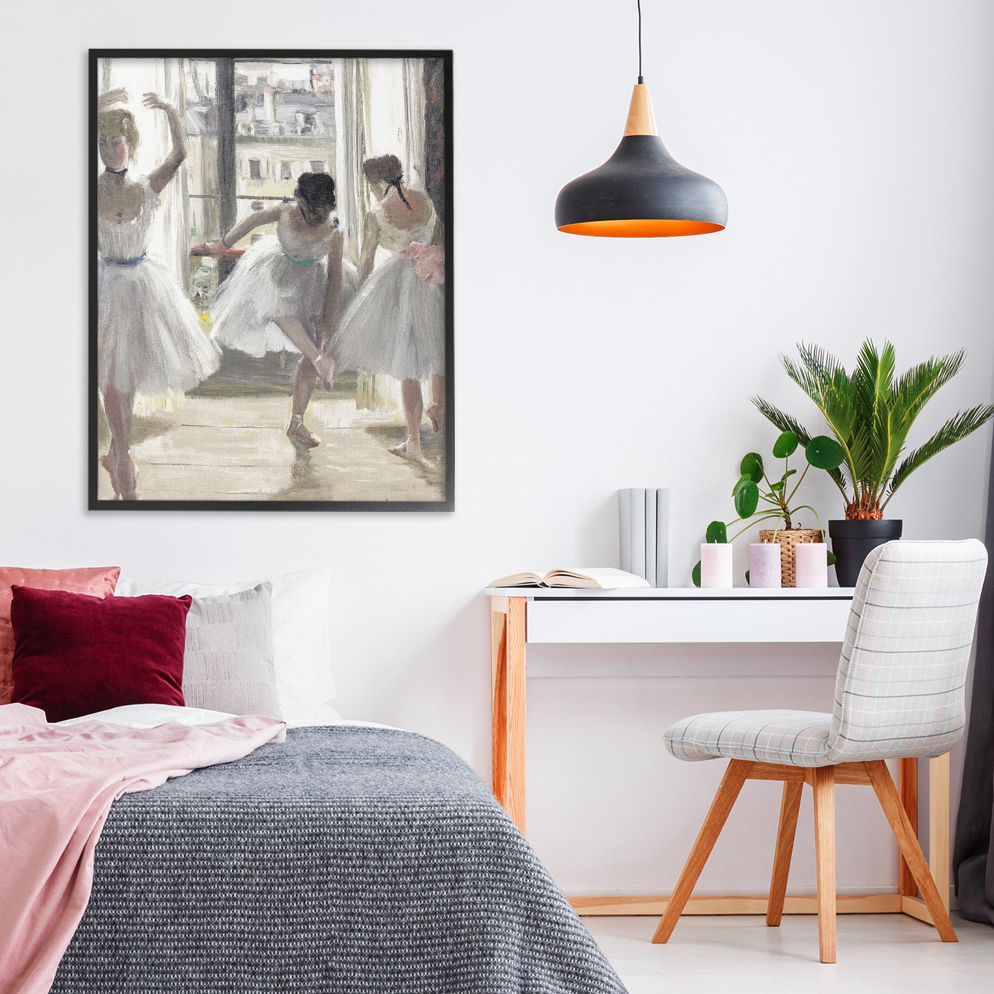 Stupell Industries Ballet Class In Practice Black Framed Giclee Art, design by Leah Straatsma
