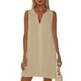 thumbnail image 2 of Jerdar Women's Sleeveless Swimsuit Coverup V-Neck Bathing Suit Cover Ups Summer Swimwear Bikini Beach Cover Up Dress M, 2 of 8