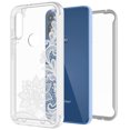 thumbnail image 4 of Motorola E 2020 Case, Rosebono Graphic Design Shockproof Impact Resistant Protective Full-Body Rugged Clear Hybrid Bumper Case for Moto E 2020 (Lace Flower), 4 of 5