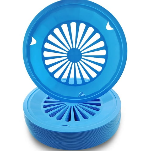 Reusable Plastic Paper Plate Holders 5 Pack 10" Heavy Duty Plastic Paper Plate Holder (Blue)