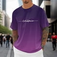 thumbnail image 3 of California Graphic Tees for Men 2026 Summer Casual Short Sleeve Crewneck Gradient Color T Shirts Streetwear, 3 of 5