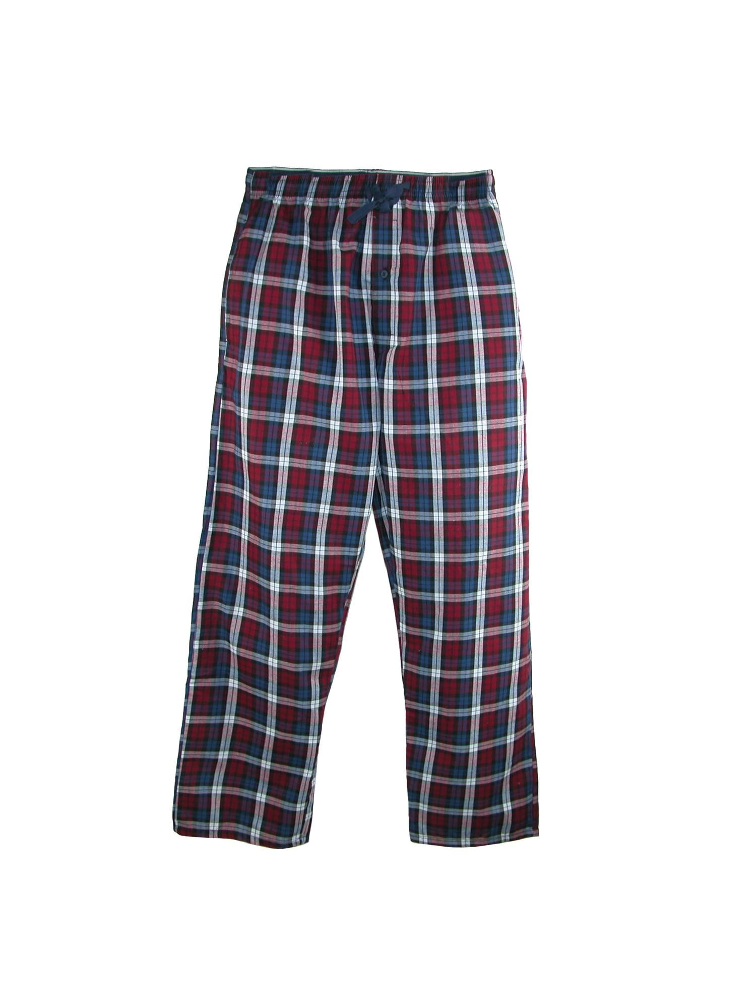 Hanes Men's Woven Plaid Drawstring Sleep Pajama Pants