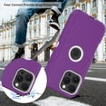 thumbnail image 3 of Hotpom for iPhone 14 Pro Max Case with 2 Pack Privacy Screen Protector Shockproof/ Drop Proof Protection Women Men universal Phone Cover, Purple/ White, 3 of 7