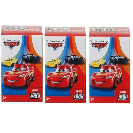 Pixar Cars Metal Mini Racers 3-Pack Disney Mystery Die-Cast Vehicles Mattel
