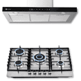 thumbnail image 1 of FLINE | Combo parrilla de gas y campana extractora 80 cm | Pared Tipo T | Acero Inox |MA5HA80, 1 of 5