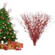 thumbnail image 1 of Selecciones de Navidad artificiales rama de brillo para decoraciones de árboles, vacaciones, hogar, fiesta, adorno de boda, 1 ud., 1 of 5