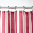 thumbnail image 3 of TOWN & COUNTRY PLAY Adeline Offset Stripe Cotton-Rich Breathable Fabric Shower Curtain with Anti-Rust Grommets, Pink/Beige/Yellow, 70"x72", 3 of 9