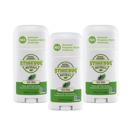 Jason Tea Tree Deodorant - Stinkbug Naturals Deodorant, Tea Tree, 2.1oz, 3 Pack