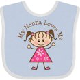 thumbnail image 3 of Inktastic My Nonna Loves Me Girls Baby Bib, 3 of 4